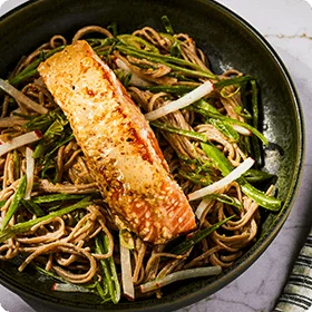 Sesame Salmon Soba Salad