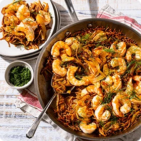 Fideos with Shrimp and Fennel