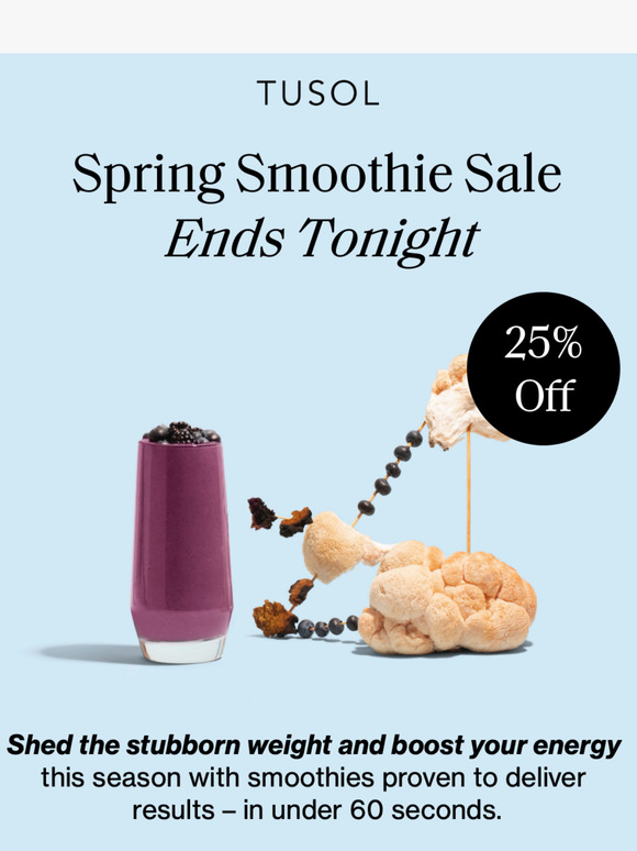 25% Off Detoxifying Smoothies Ends Tonight 🍈✨