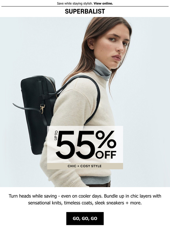 UP TO 55% OFF chic, cosy style