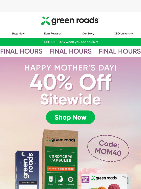 Final Hours! Get 40% Off for Mom!