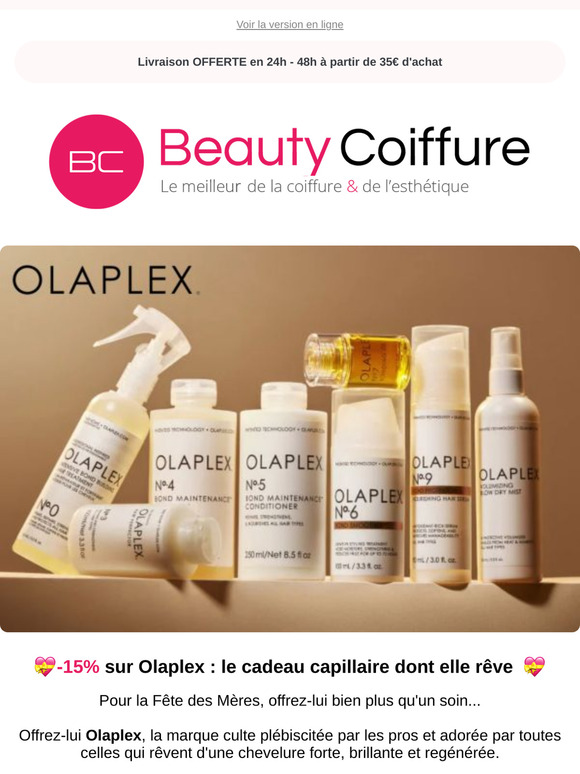 Fête des Mères : -15% sur TOUT Olaplex 💖