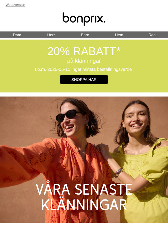 Våra senaste klänningar med 20% rabatt🌻