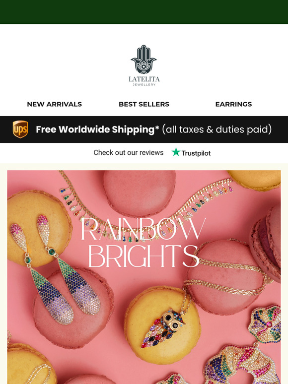 New In: Rainbow Jewellery 🌈💎💚❤️💙💛