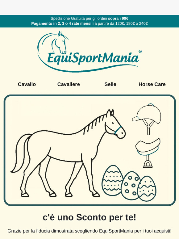 13€ di sconto ❤️ Festa della Mamma 2025 🐎