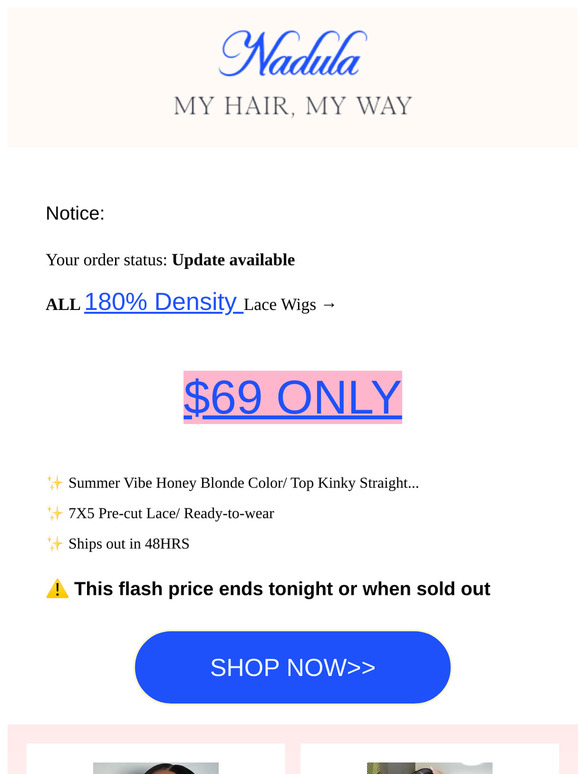 The wig is soooo bomb& soft, 3D beautiful spiral curl. pre pluck/pre cut/pre-bleached. ALL 180% Density $69