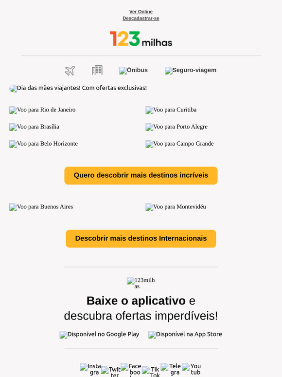 No Dia das Mães, o presente é a proxima viagem com desconto! ✈️
