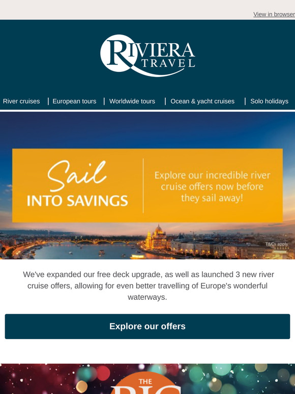 Enjoy incredible savings with our river cruise offers