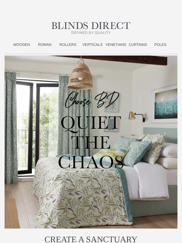 Quiet the chaos with specialised window dressings + get 20% off and FREE delivery