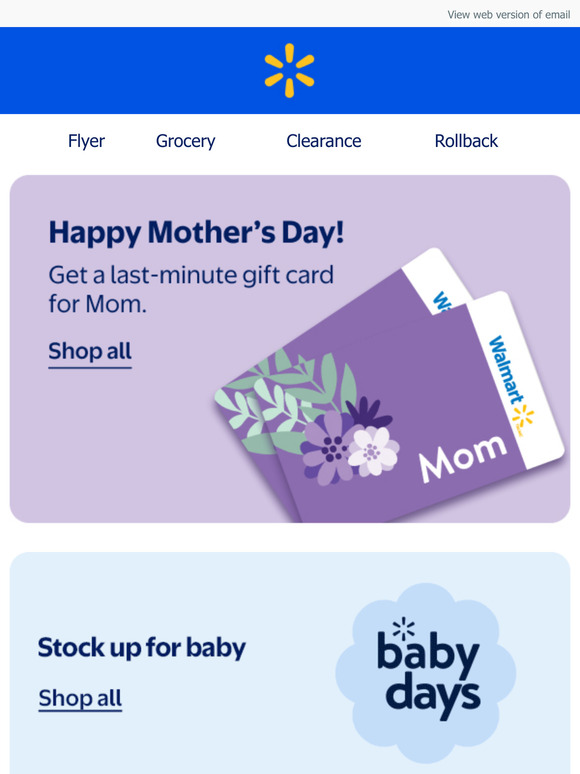 Hurry, get last-minute gift cards for Mom 💗