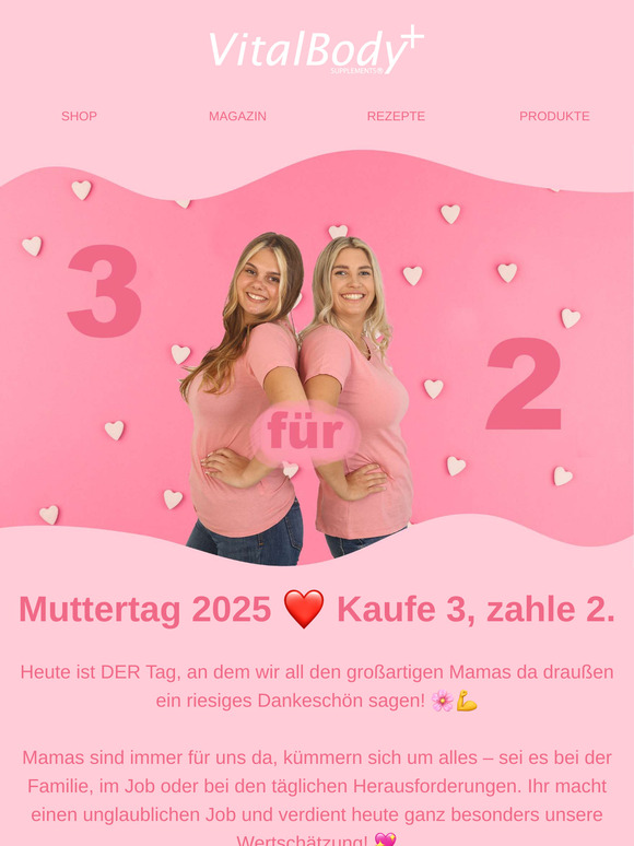 3 für 2 Aktion zum Muttertag! ❤️