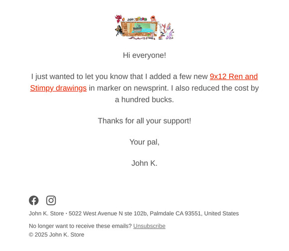 New Discounted Ren and Stimpy Drawings