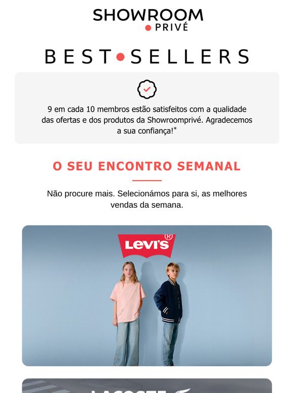 LEVI'S® KIDS, LACOSTE, VANS.. os seus preferidos da semana