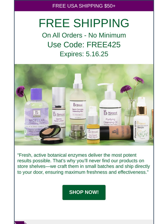🆓🚚 Entire Store - Organic Skin Care - Limited Time