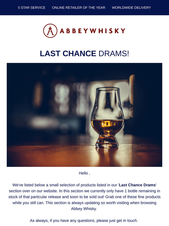 Last Chance Drams!