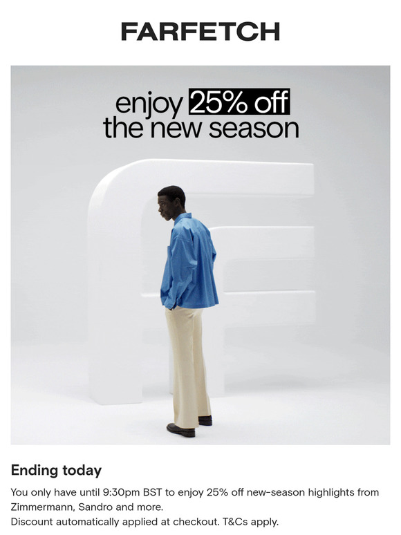 Your 25% off ends today