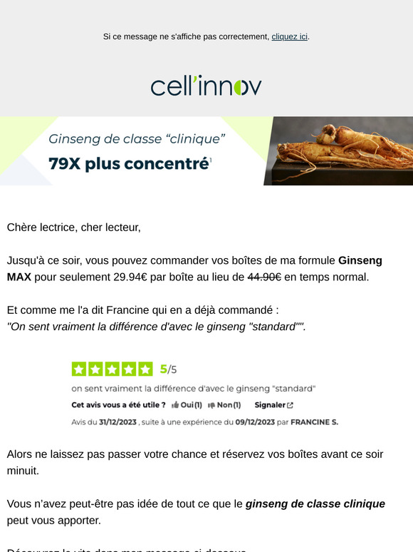 Ginseng MAX : testez la différence