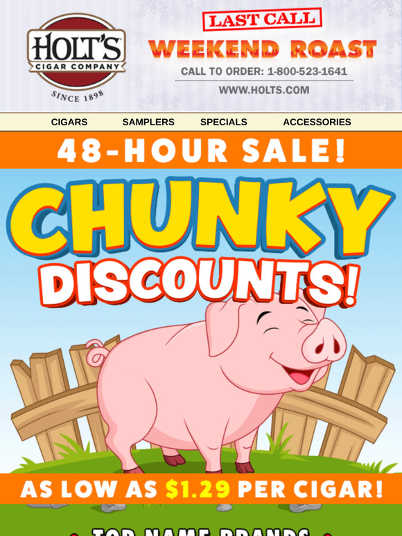 🐷Scarf down Chunky Discounts for another 18 hours... 150 deals up to 88% savings + FREE Shipping!