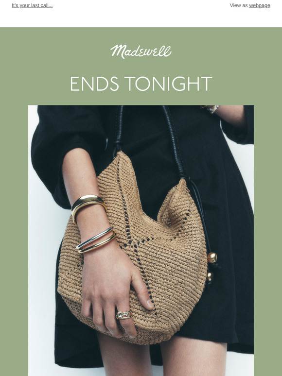 Hurry, 20% off accessories ends tonight