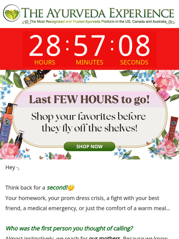 Final few hours for our Mother’s Day Sale