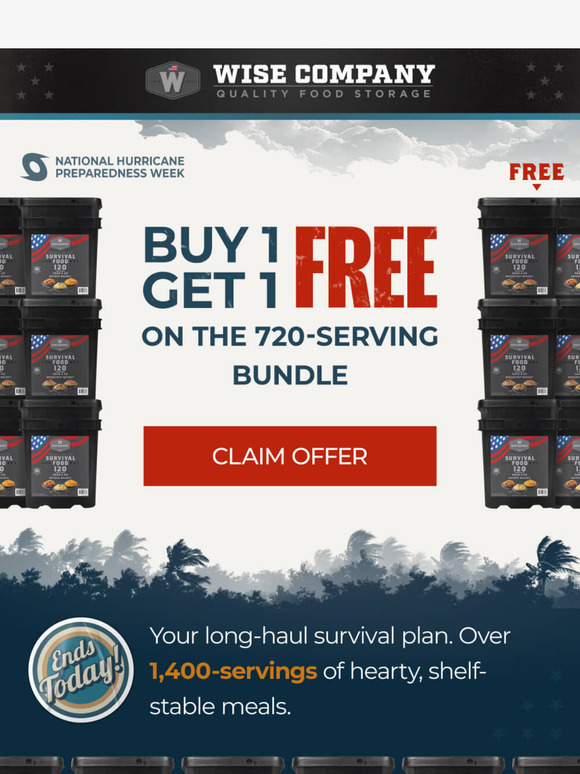 Final Day to Double Your Emergency Food