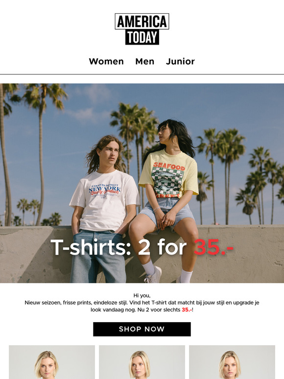 T-shirts | 2 voor 35.-