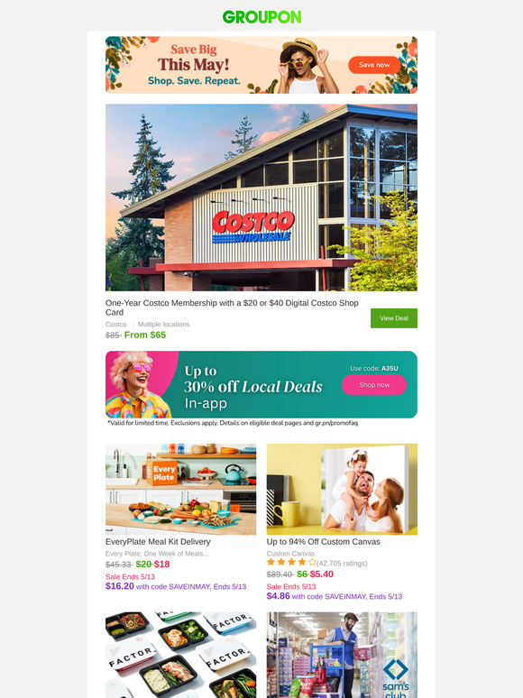 One-Year Costco Membership with a $20 or $40 Digital Costco Shop Card