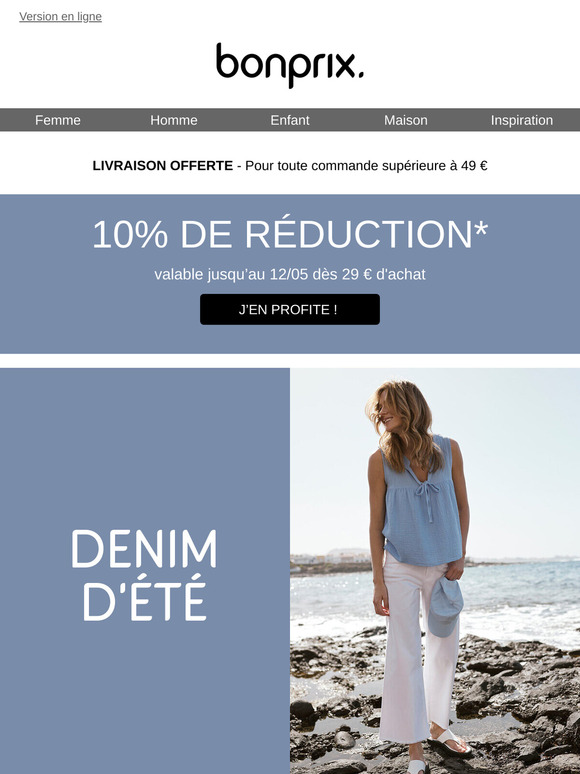 Dernière chance : 10% de réduction 🌞 Denim d'été