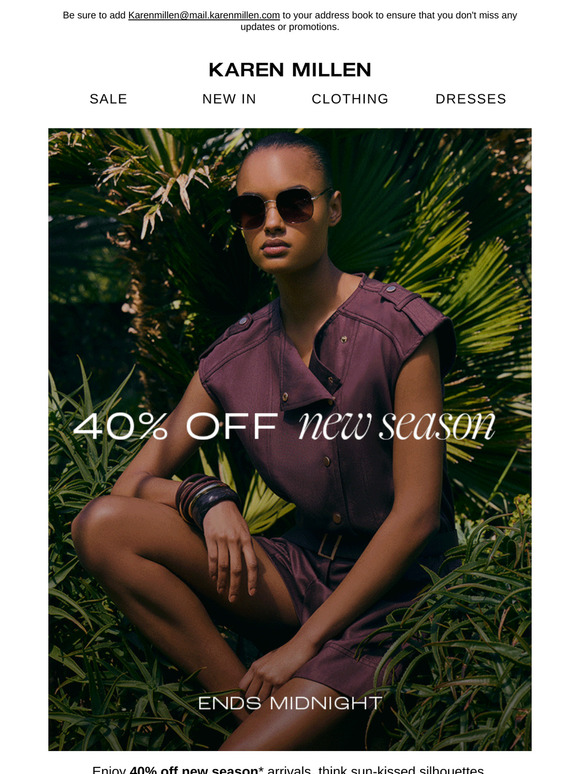 Ends Midnight | 40% off New Season