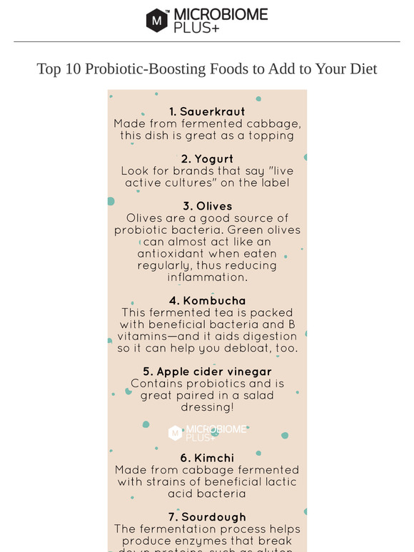 10 foods that boost your Probiotic 👀