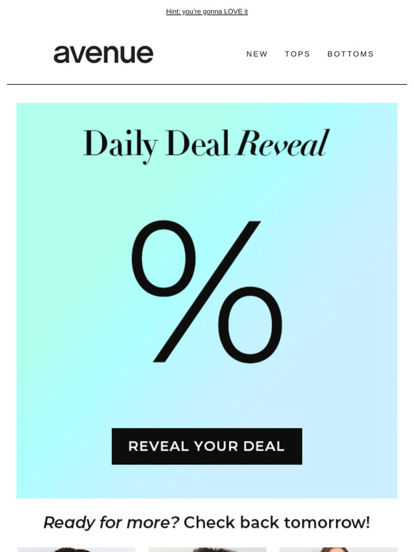 Your secret deal. Open quick!