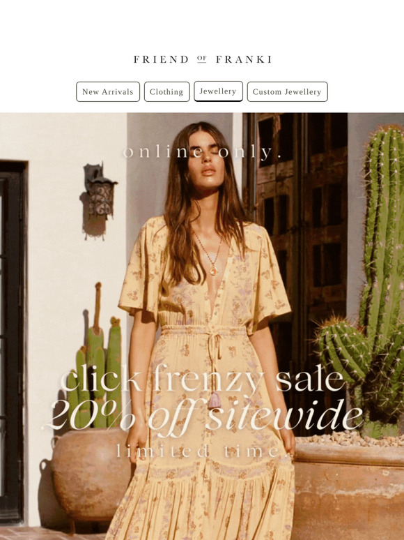 CLICK FRENZY: 20% OFF SITEWIDE!*
