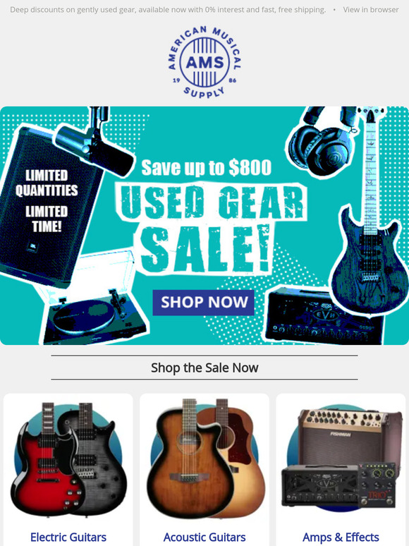 USED GEAR SALE 💸 Save Even More on Outlet Deals, Up to $800 Off!