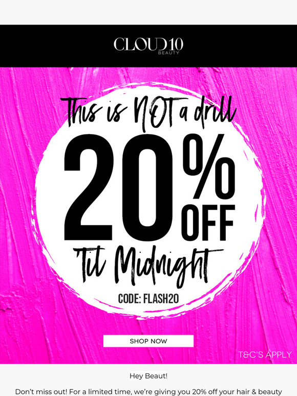 Hey Beaut! Do you want 20% off?! 😉