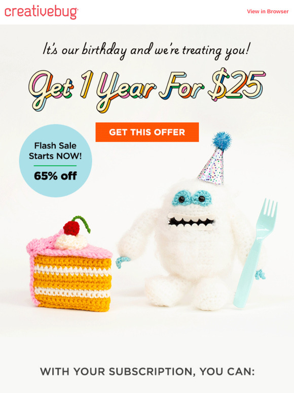 Birthday Flash Sale! 1 Year Only $25 🥳