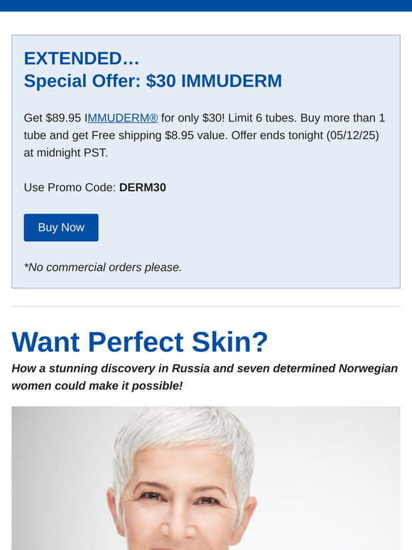 $30 IMMUDERM®—Ends Soon