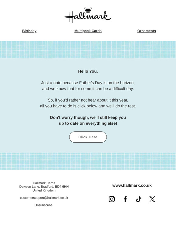 How to opt out of Father's Day emails