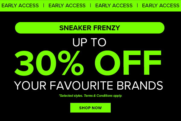 Sneaker Frenzy: up to 30% off