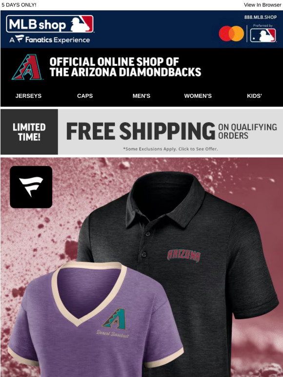 BRAND SPOTLIGHT: 25% Off D-backs Fanatics Gear