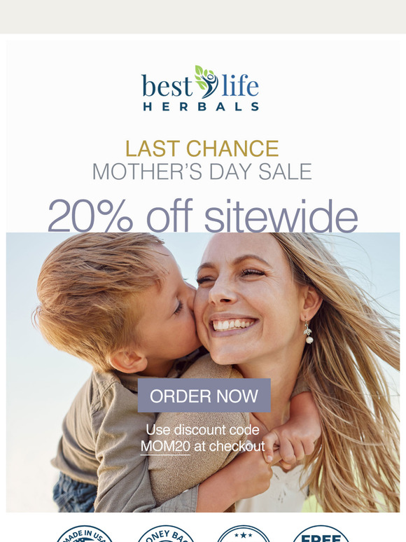 Last Chance - Save 20% for Mom!