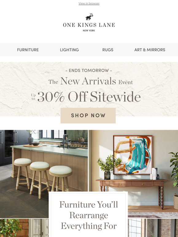 Up to 30% Off: Furniture You’ll Rearrange Everything For