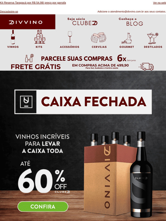 ﻿💥 Vinhos Incríveis para Levar: Caixa Fechada!