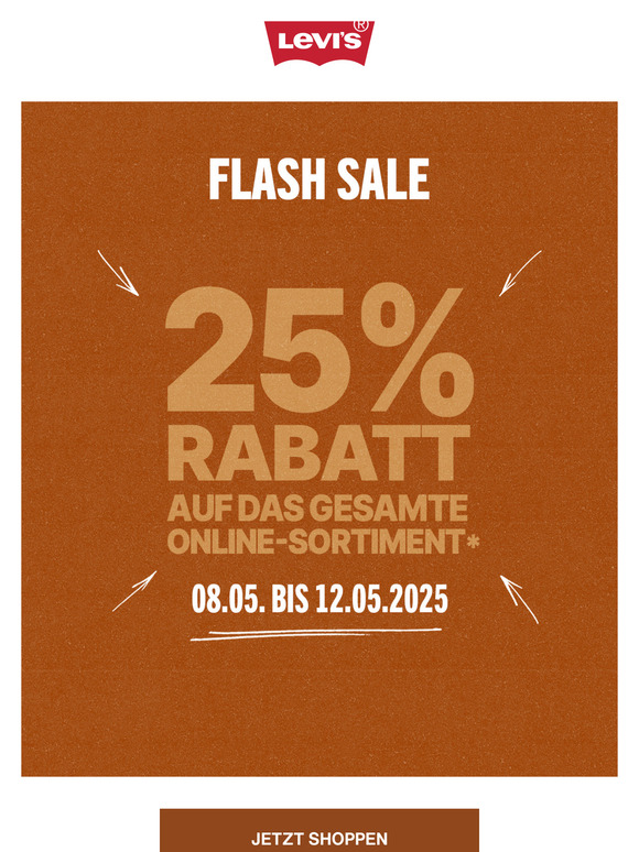 Nur noch wenige Stunden: 25 % Rabatt auf das gesamte Online-Sortiment