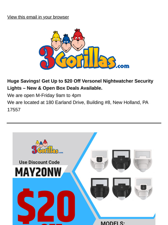 Huge Savings on Versonel Nightwatcher Security Lights 👀