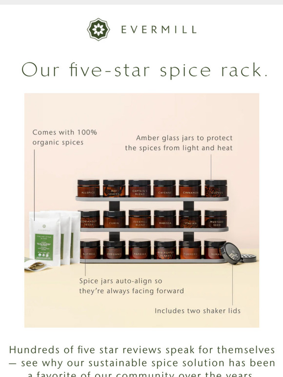 Our five-star spice rack. ⭐