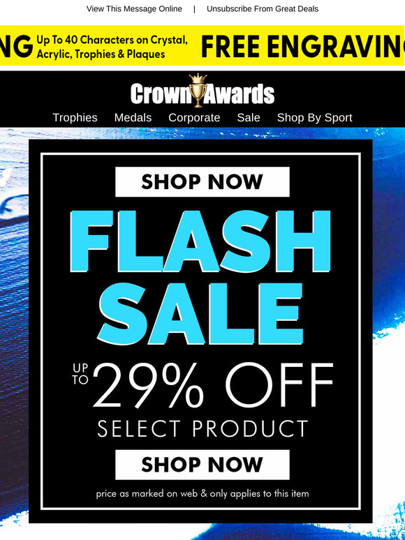 Flash Sale: Up to 29% Off + Free Engraving