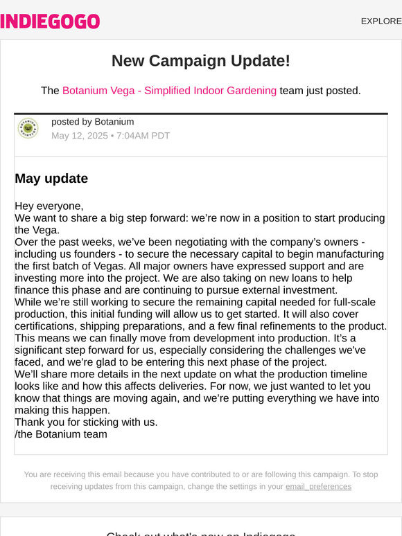 📢 Update #40 from Botanium Vega - Simplified Indoor Gardening
