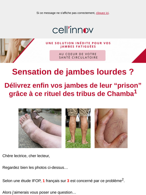 Sensation de jambes lourdes ?