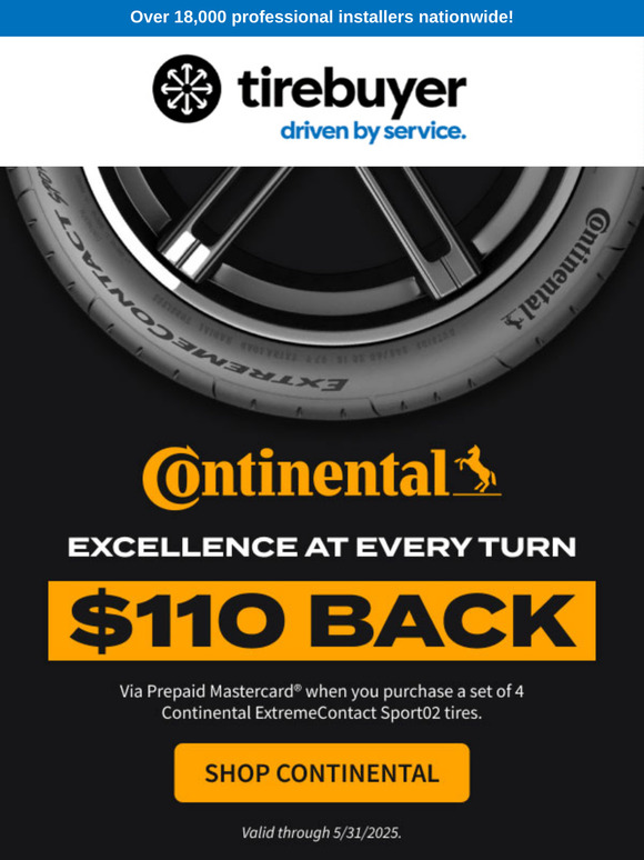 Upgrade Your Ride With Our Continental Tire Sale 🎉