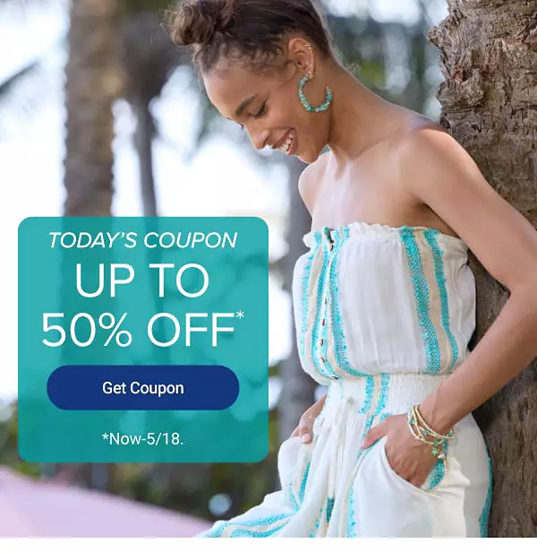 Today's coupon, up to 40% off. Get coupon. Now through May 18.